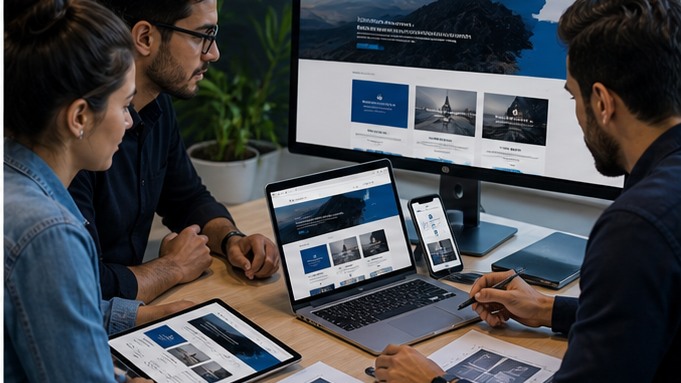 Website development illustration