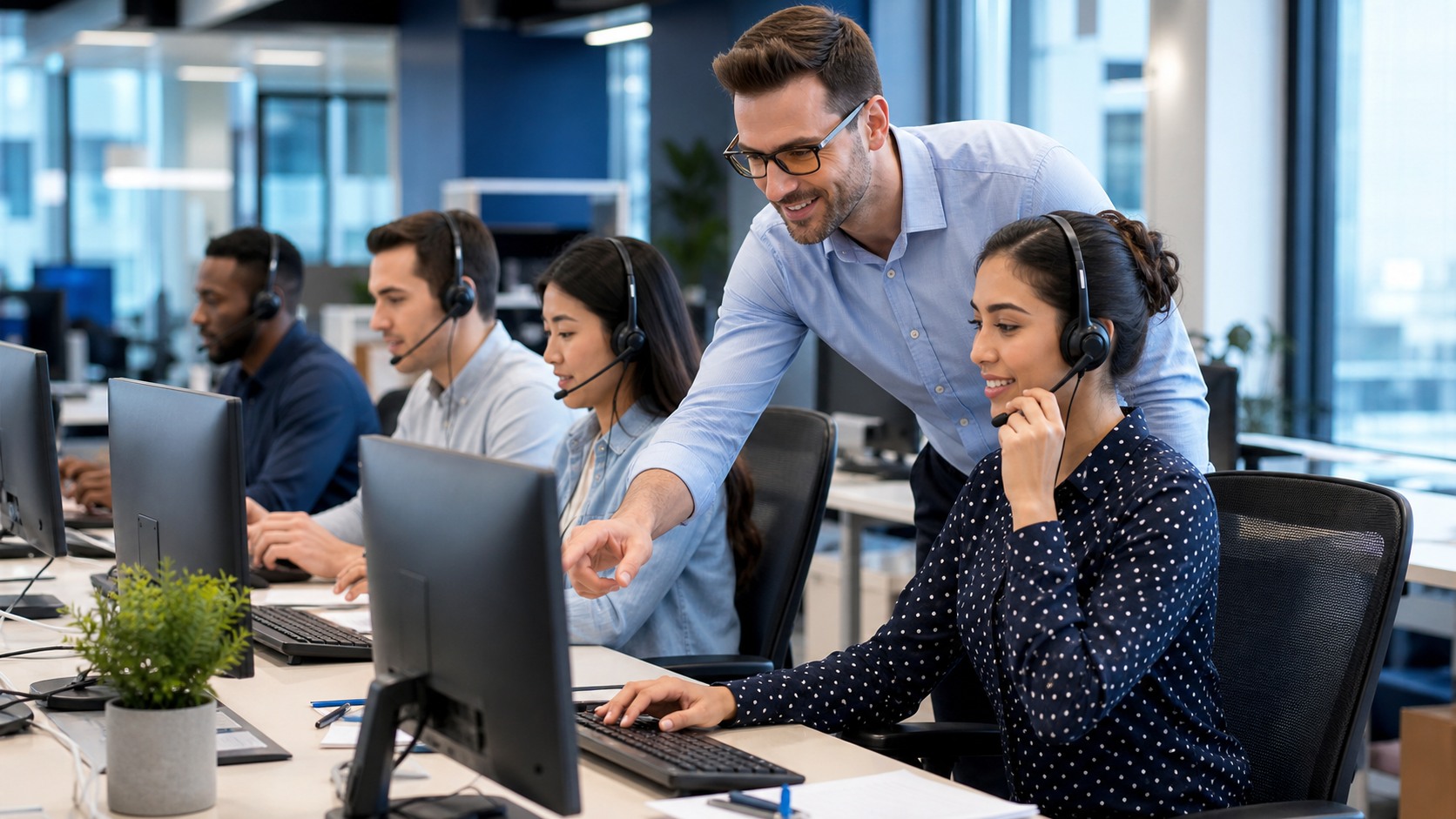 BPO and call center illustration